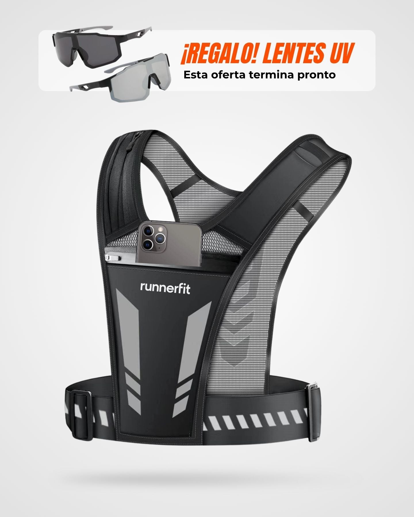 Chaleco Ultraligero runnerfit (Incluye lentes UV)
