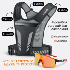 Chaleco Unisex Ultraligero Runnerfit 2.0 (Talla Única Ajustable) + Lentes UV